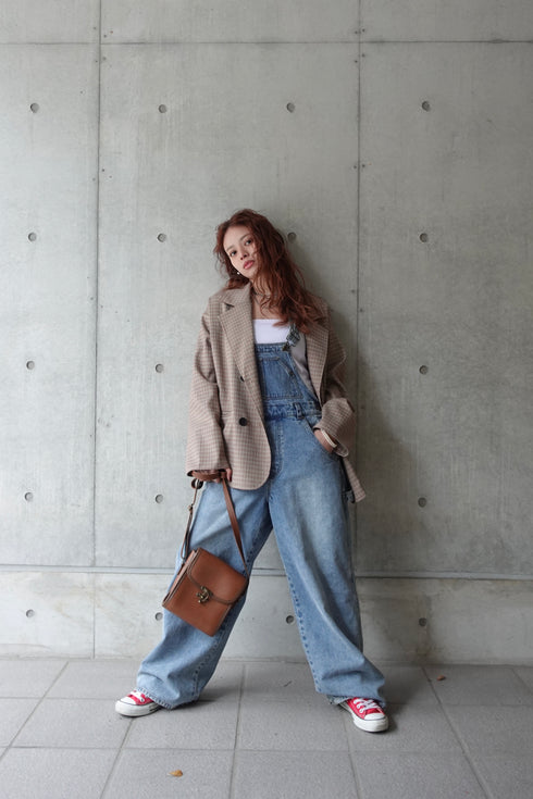 ワークデニムサロペット